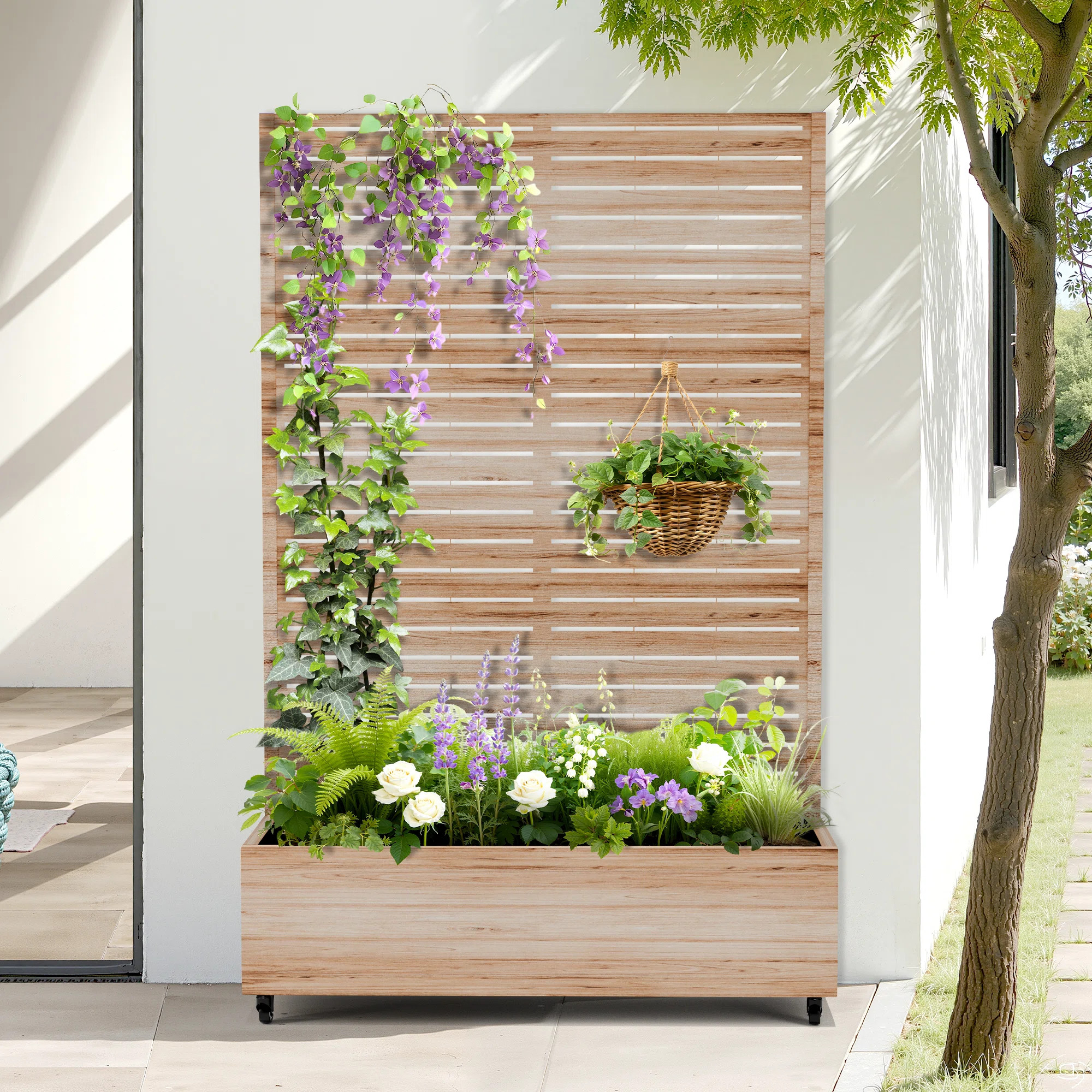 Raised Garden Bed with Trellis with Wheels – Versatile Metal Planter Box with Trellis, Multi-St... | Wayfair North America