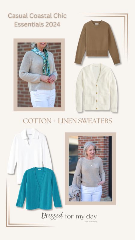 Casual coastal essentials: cotton or linen sweaters & cardigans ✨

#LTKMidsize #LTKStyleTip #LTKOver40