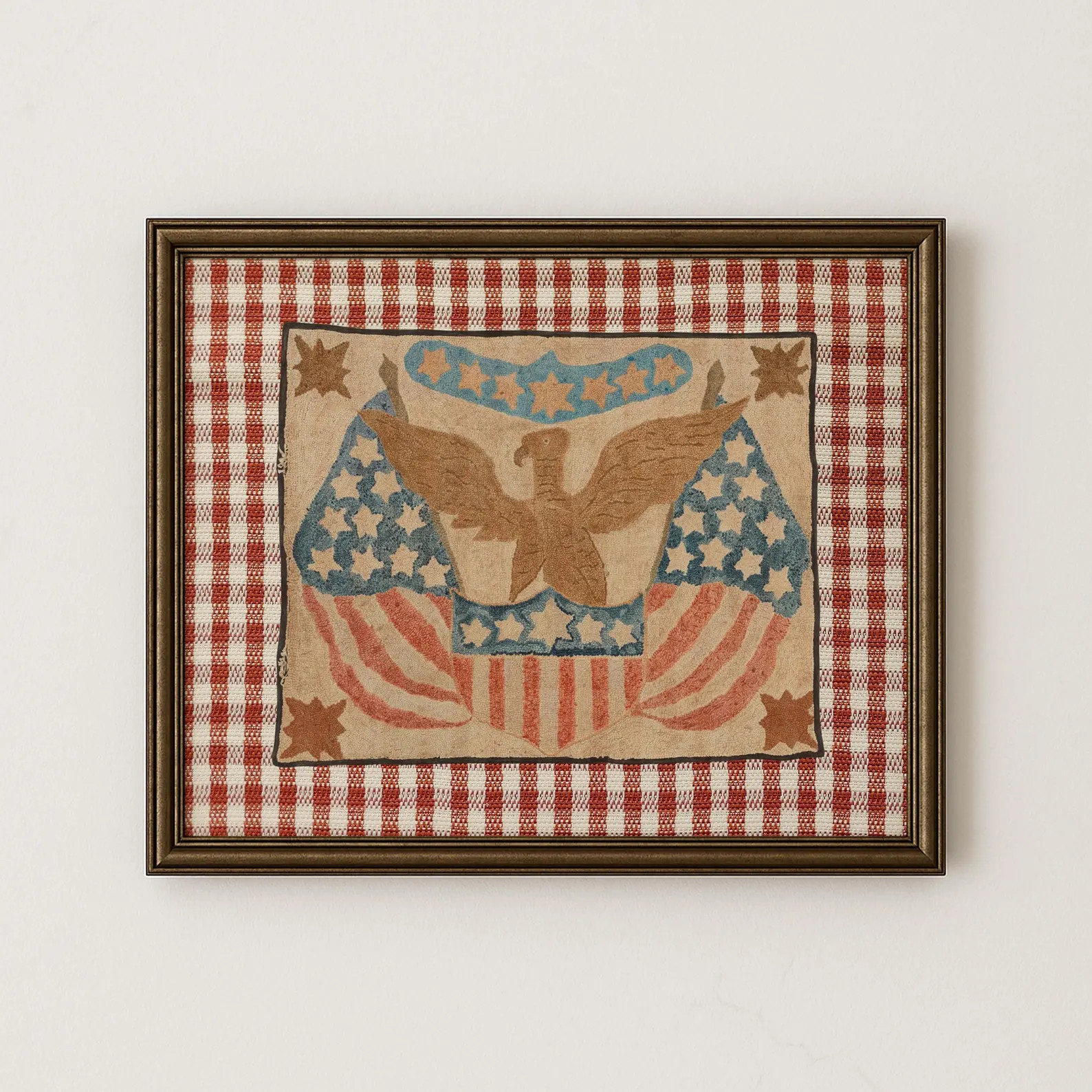 Vintage Patriotic Eagle Print, Americana Digital Art Download, 4th of July Wall Decor, Primitive ... | Etsy (US)