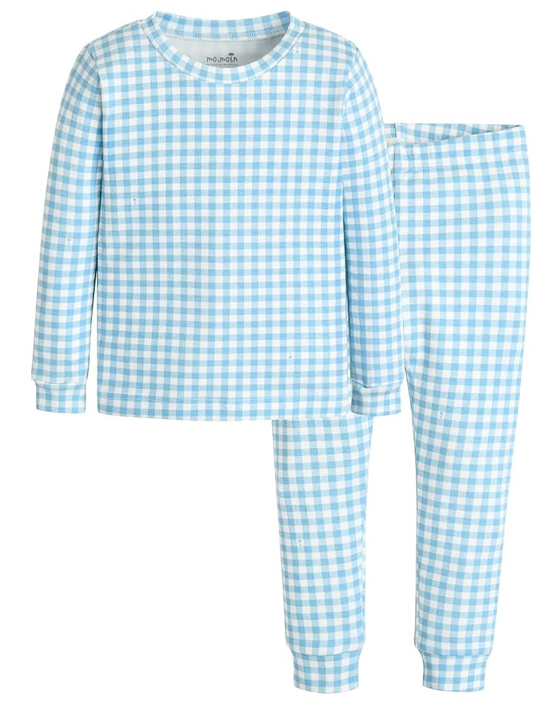 moimoln Plaid Check Soft Cotton Modal 6M-8Y Baby Toddler Long-Sleeve Snug-Fit Pajama Sleepwear Da... | Amazon (US)