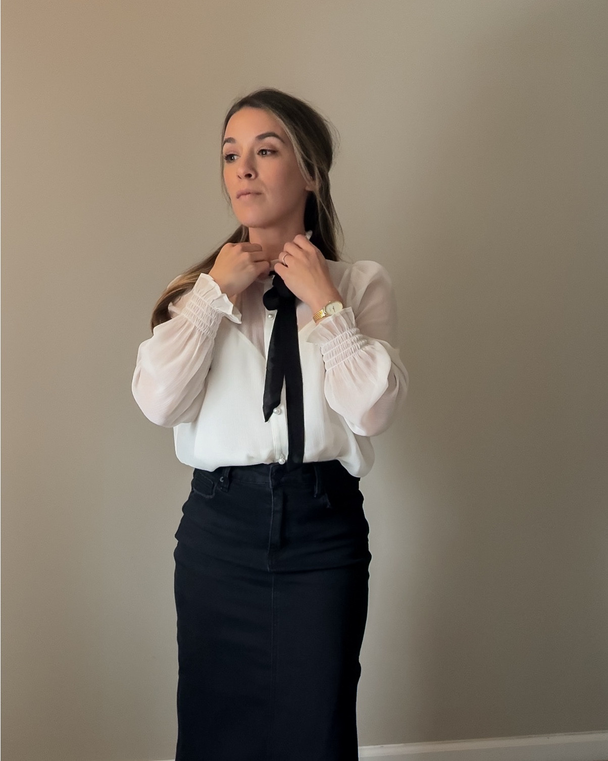 Black denim skirt I am wearing with everything 



Size xs
Exact links below 
(Not linked Zara polka dot blouse; brown MK jacket)
🤍

#vici
#capsulewardrobe 
#timeless 



#LTKPetite #LTKmomlife #LTKootd