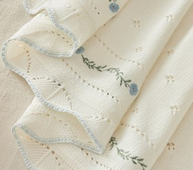 AERIN Pointelle Baby Blanket | Pottery Barn Kids