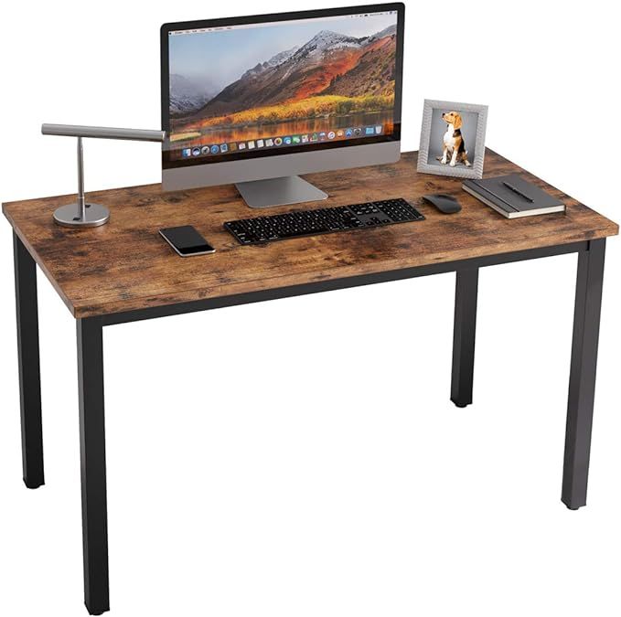 IRONCK Computer Desk, 47" Home Office Writing Study Desk, Easy Assembly with 4 Screws, Industrial... | Amazon (US)