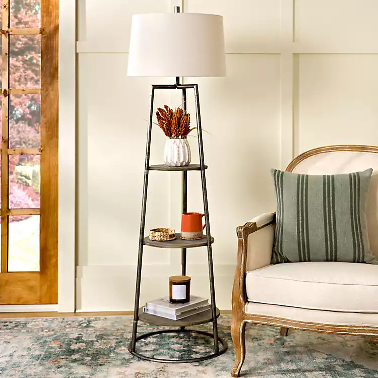 3-Tier Shelf Floor Lamp | Kirkland's Home