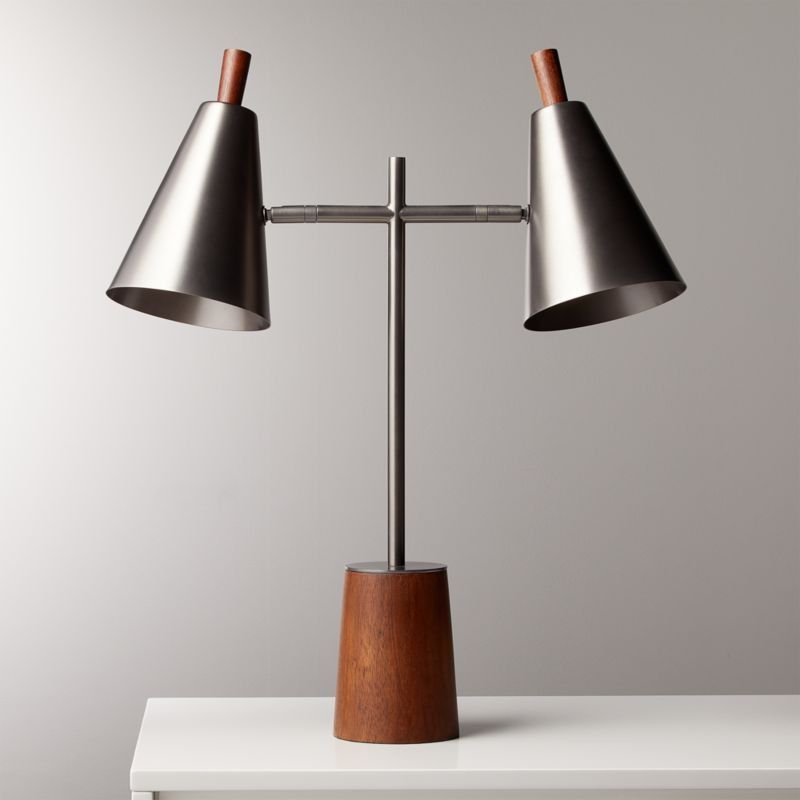 Paul McCobb Exposior Walnut Table Lamp Model 2014 + Reviews | CB2 | CB2