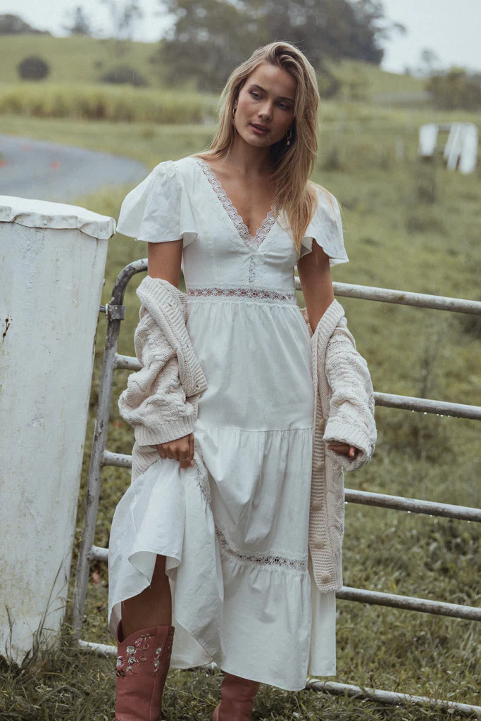 Minny Maxi Dress - Cream | Petal & Pup (US)