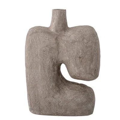 Aroz Gray 14" Stoneware Table Vase Bloomsbury Market | Wayfair North America