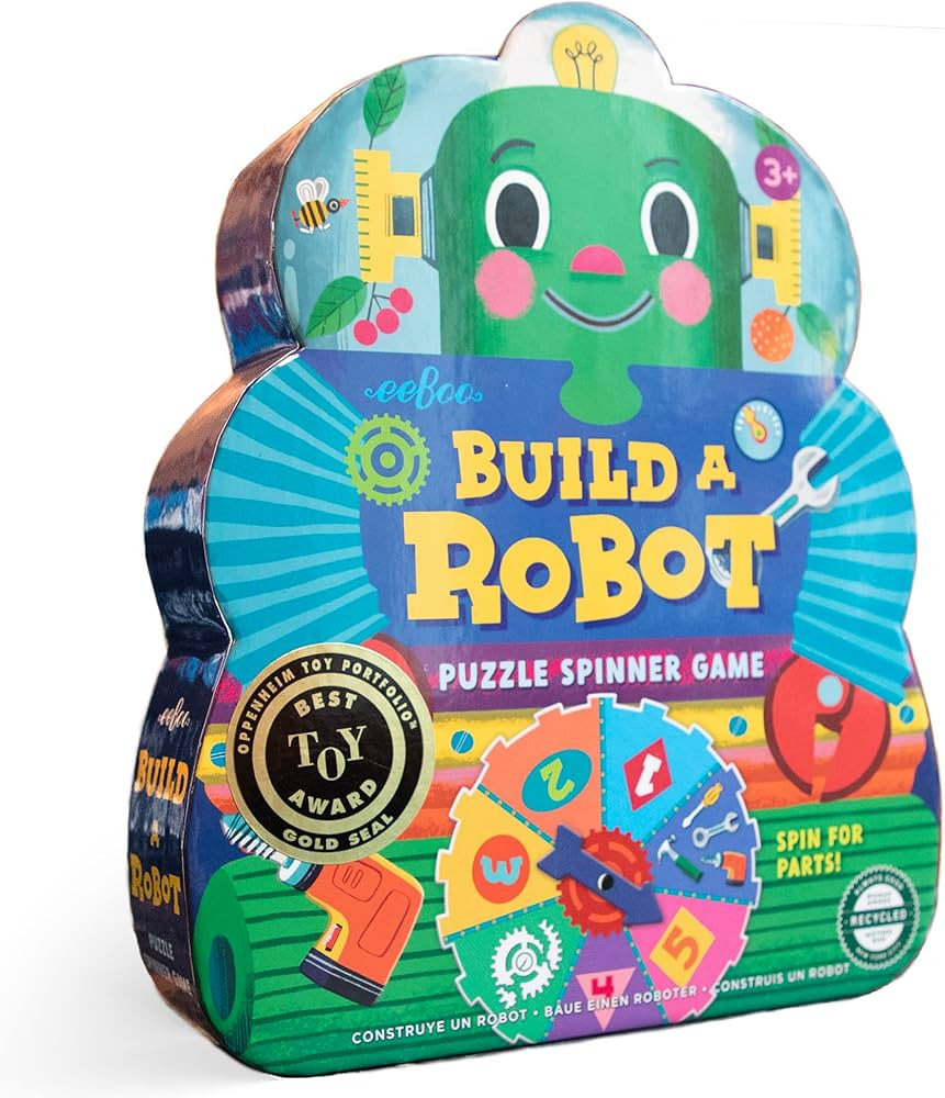 eeBoo: Build a Robot Spinner Game, Combines Simple Numbers with Fun, 2 to 4 Players, 15-30 Minute... | Amazon (US)