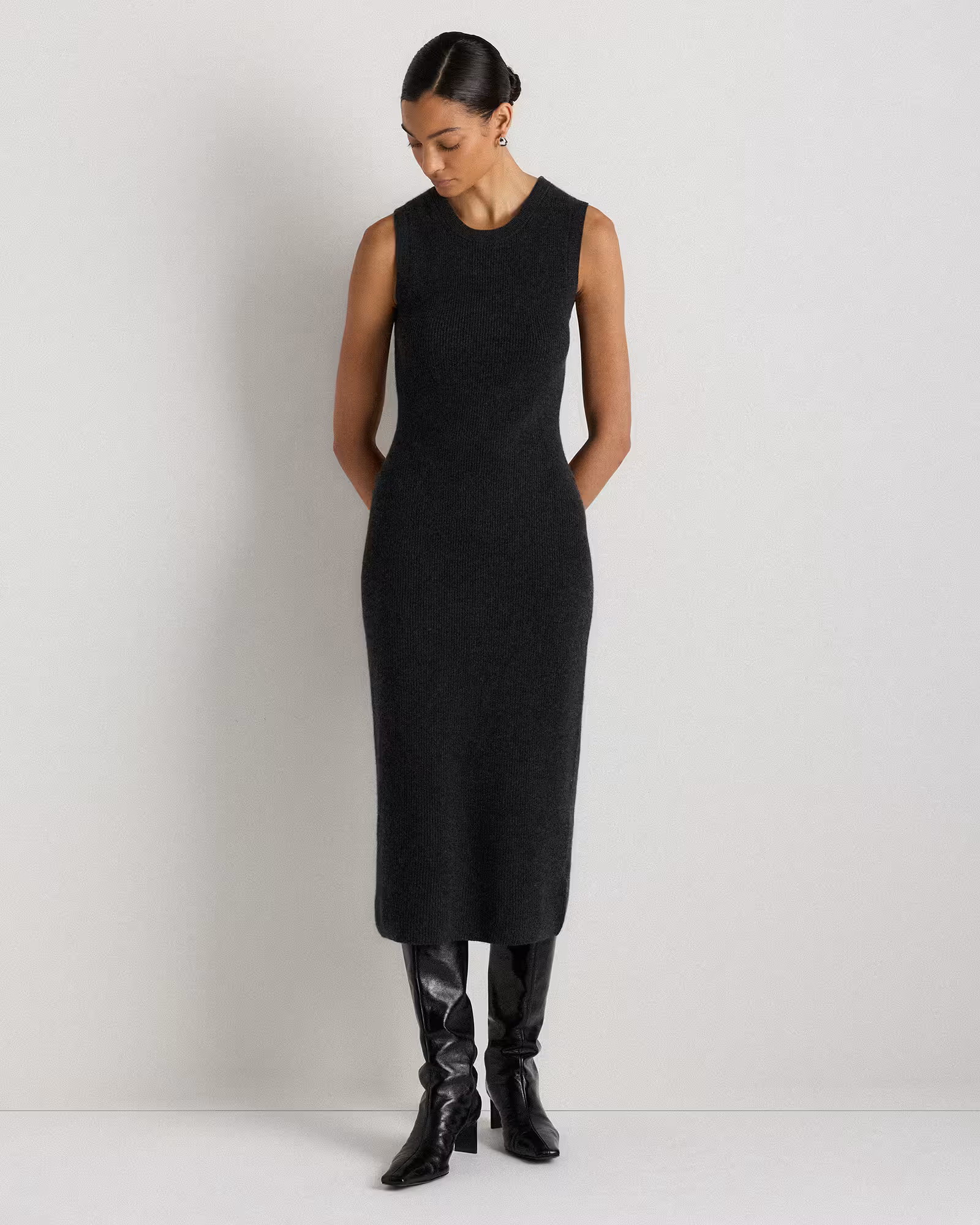 Mongolian Cashmere Sleeveless Midi Sweater Dress | Quince