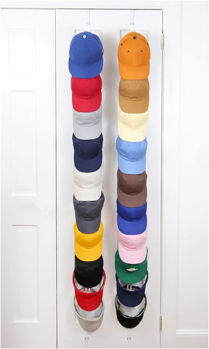 Perfect Curve Hat Organizer Cap Rack FAV | Hat Racks | Hold up to 40 caps | Over Door Organizer f... | Amazon (US)