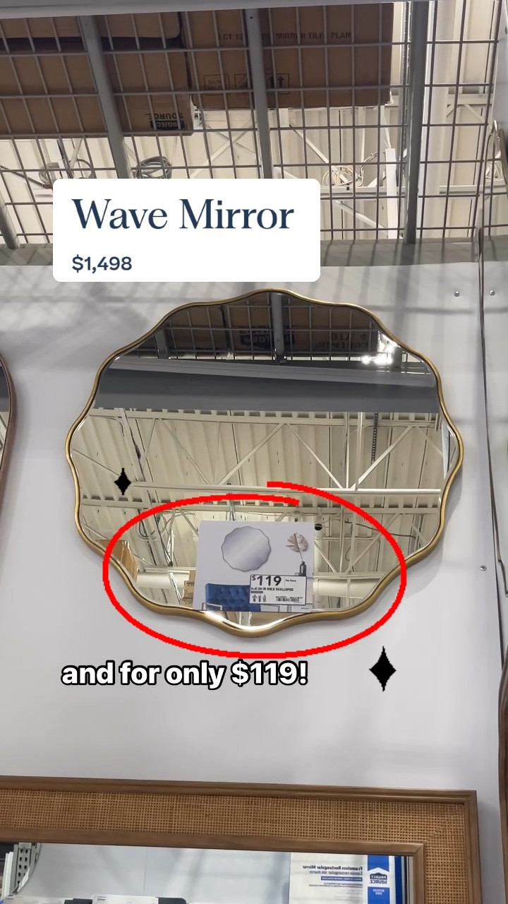 Serena and Lily mirror dupe! I love Serena and Lily, and when I saw this mirror I couldn’t believe it came from Lowes instead! Their mirror section is on FIRE right now. The wavy frame is such a pretty detail and I could see this in a girls room or front entry to add a feminine detail. ❤️

And there is something almost coastal about it which makes me think it’s ready for a beach house (anyone have one I could borrow?). #dupe #lookforless

#LTKFindsUnder100 #LTKHome #LTKSaleAlert