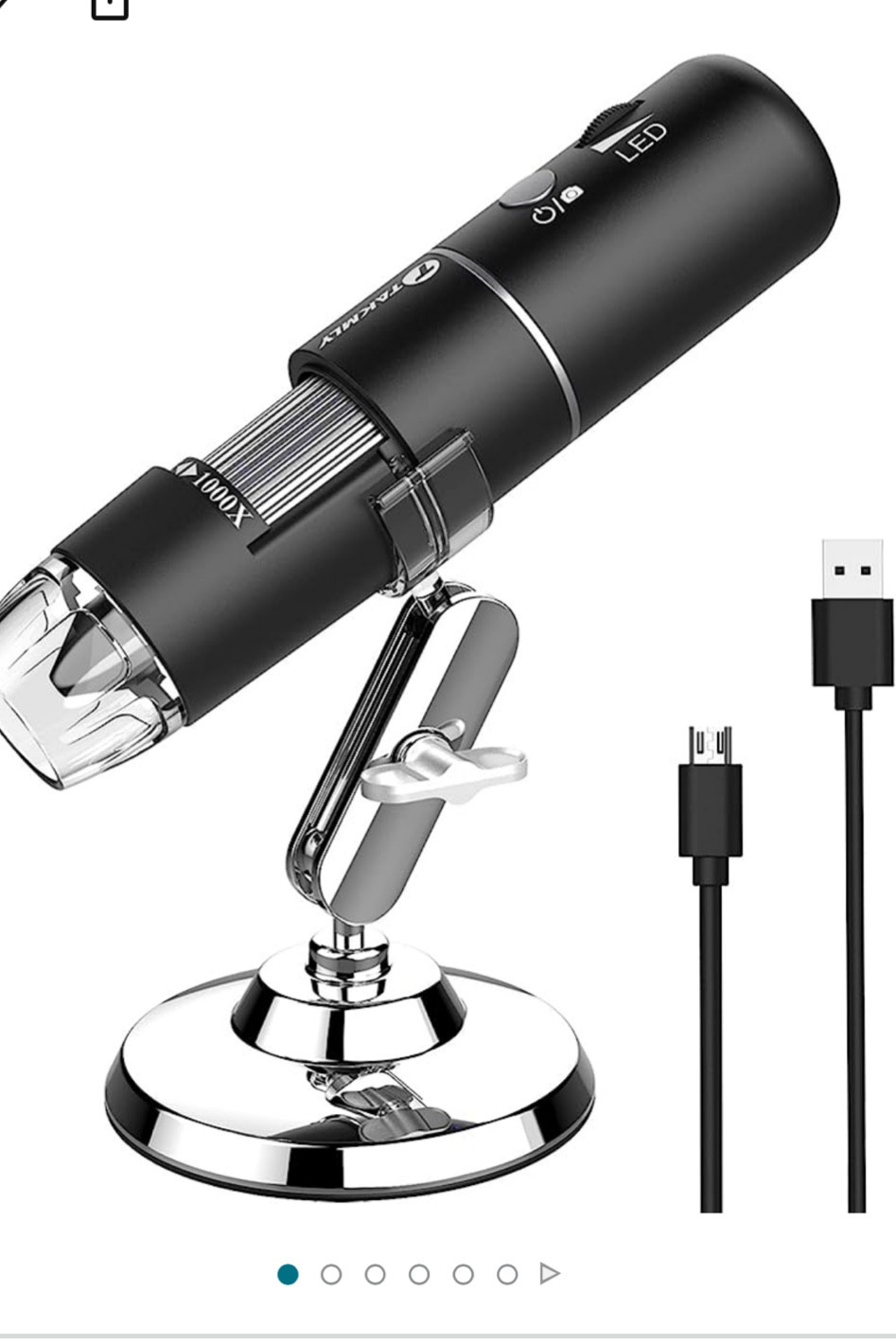 wireless digital hand held microscope! I used it to check my scalp health but it can be used for anything! Really cool you can take videos and pictures right on your phone and see it in real time