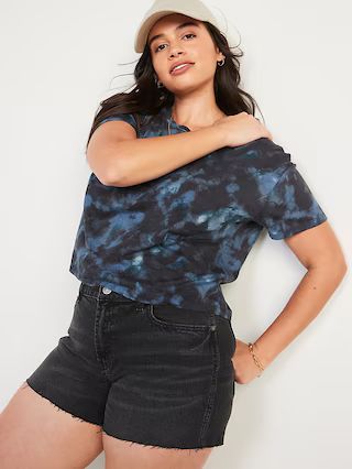 Short-Sleeve Cropped Tie-Dye Easy T-Shirt for Women | Old Navy (US)