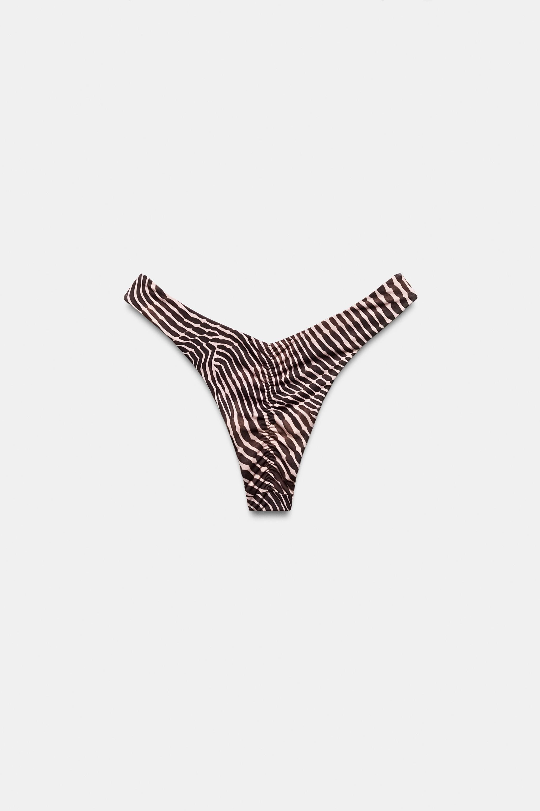 REVERSIBLE PRINT BIKINI BOTTOMS | Zara UK