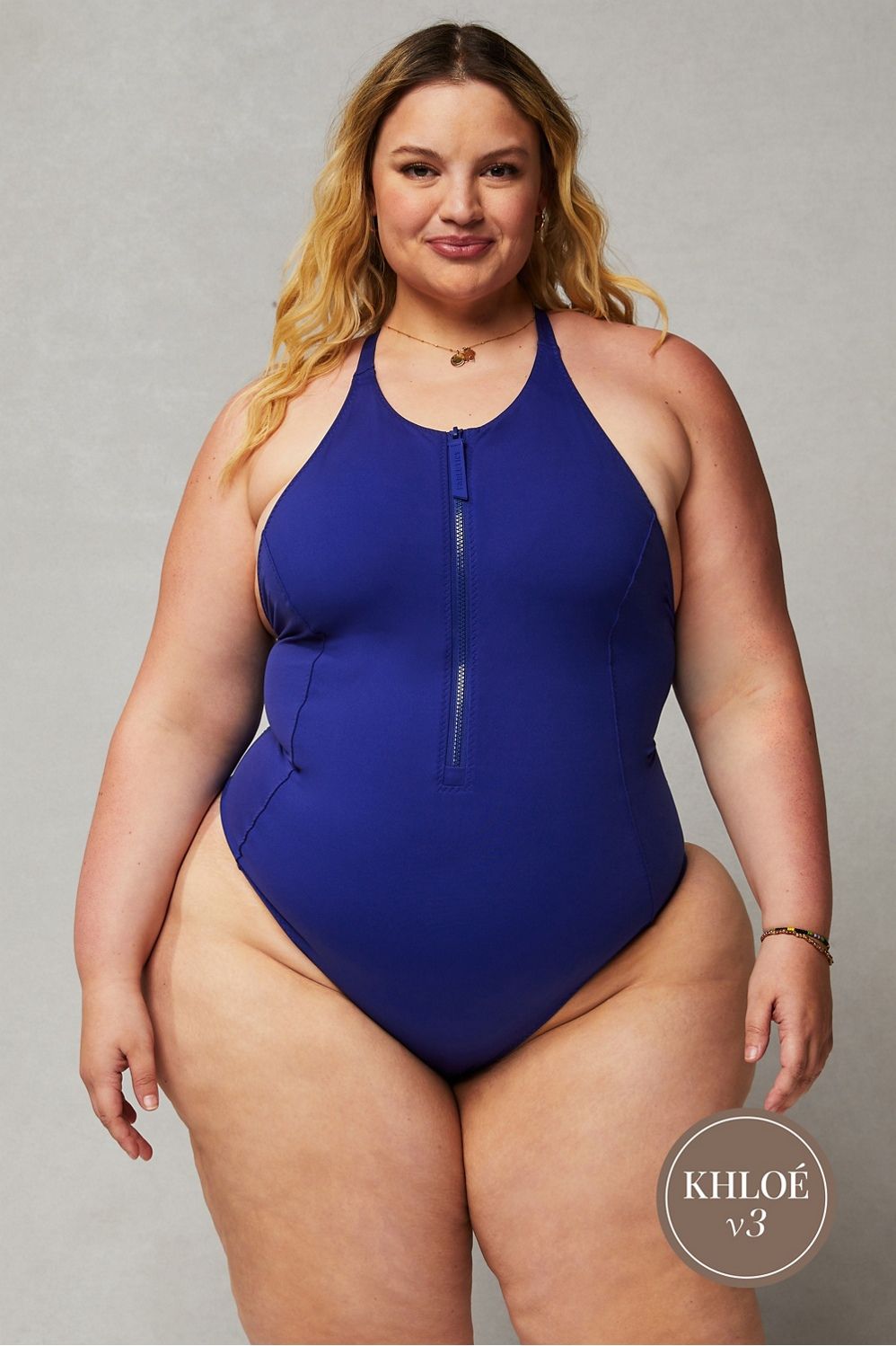High Tide Zip-Front One-Piece Swimsuit | Fabletics - North America
