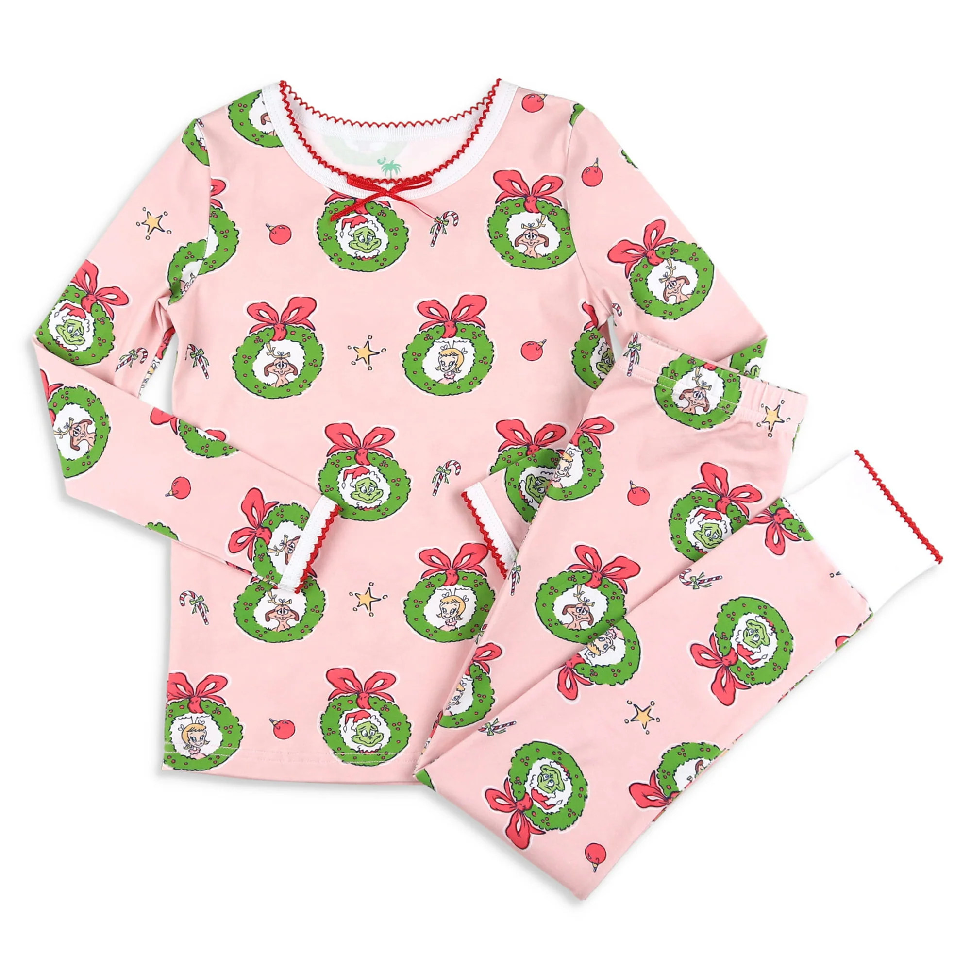Girls Loungewear - Grinch - Shrimp and Grits Kids | Shrimp and Grits Kids