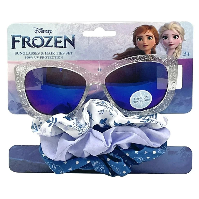 Disney Frozen II Girls Sunglasses and Scrunchies 2-Piece Set, White | Walmart (US)
