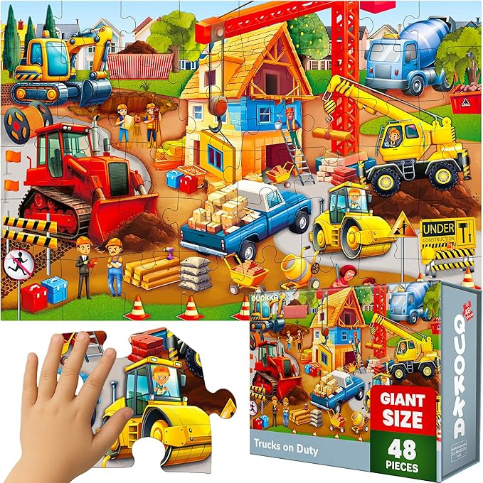 QUOKKA Giant Floor Puzzle for Kids Ages 4-6 – 2x3 Feet Extra-Thick 48 Pieces Toddler Puzzle Age... | Amazon (US)