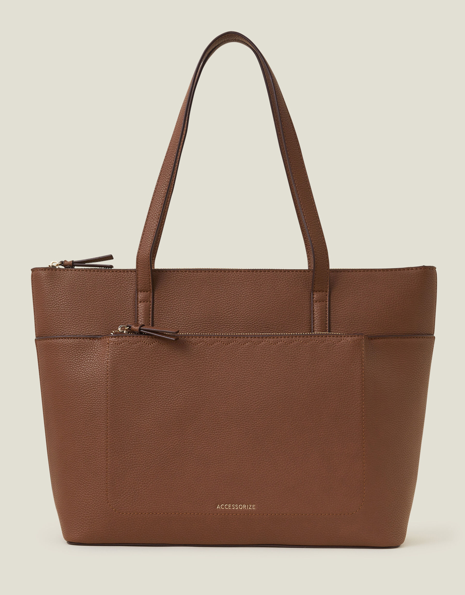 Classic Pocket Tote Bag Tan | Accessorize (Global)