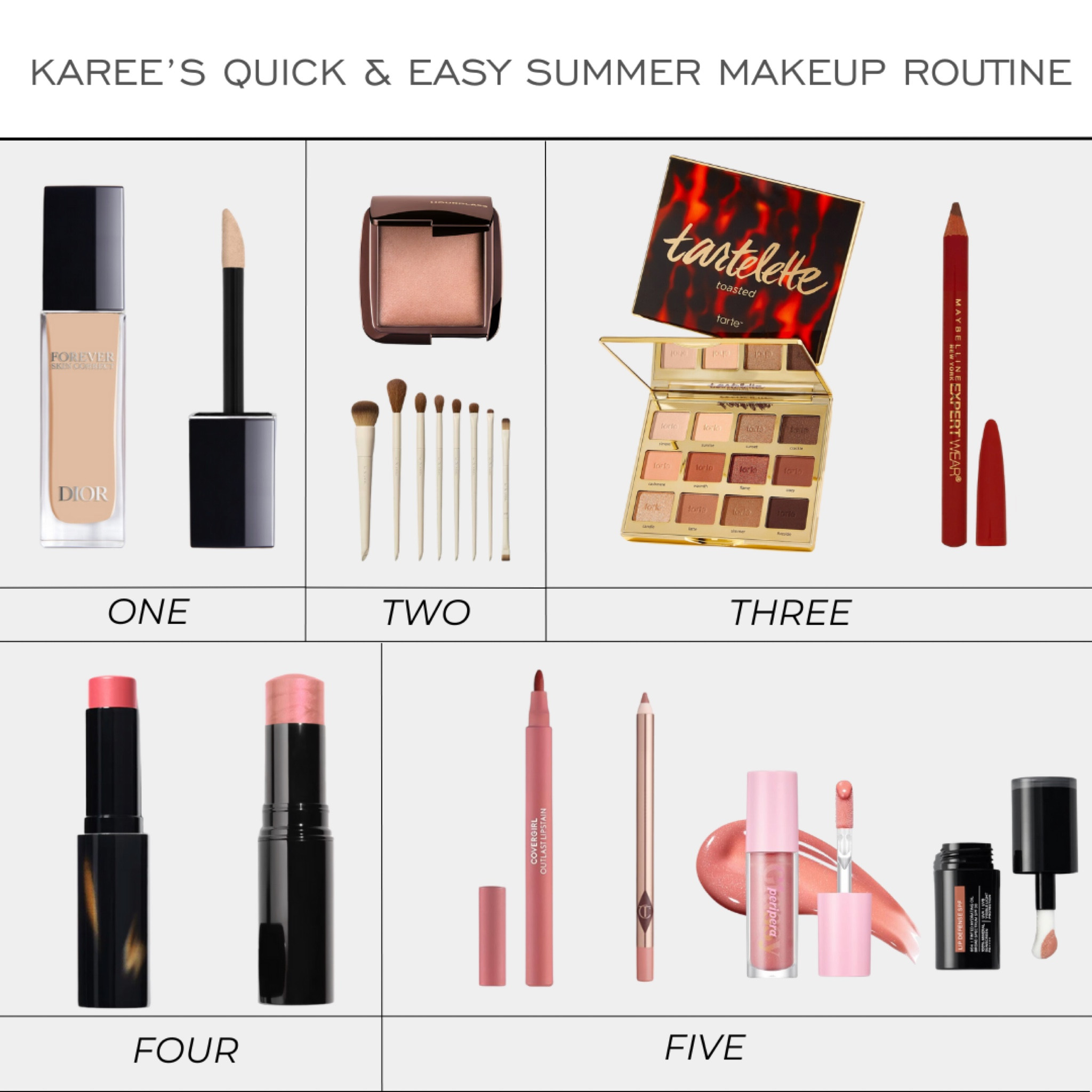 My quick & easy summer makeup routine! 

#makeup #beautymusthaves #summer #makeuproutine 