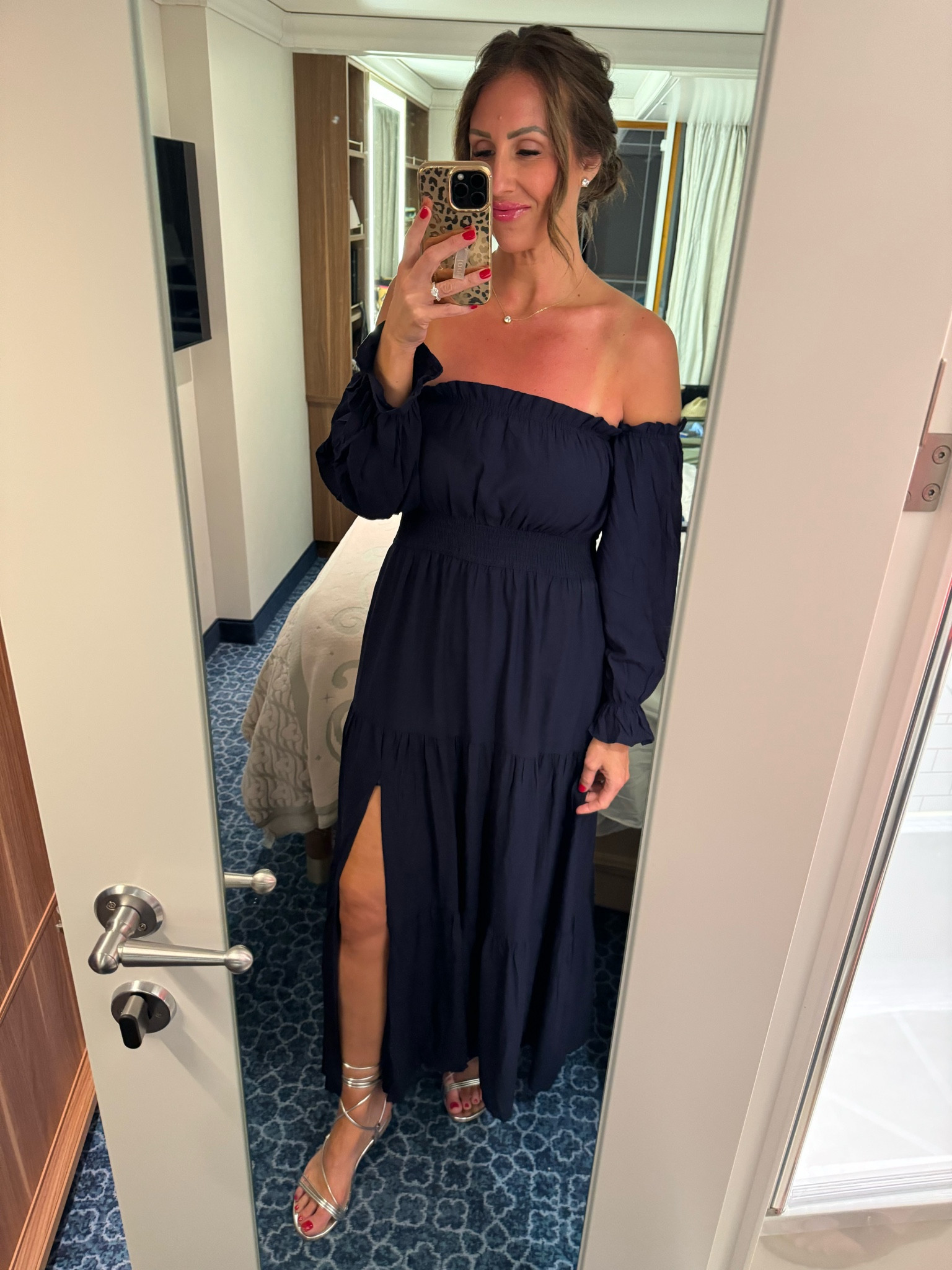 Dinner outfit size large dress 
Amazon sandals 

#LTKfindsunder50 #LTKover40 #LTKmidsize