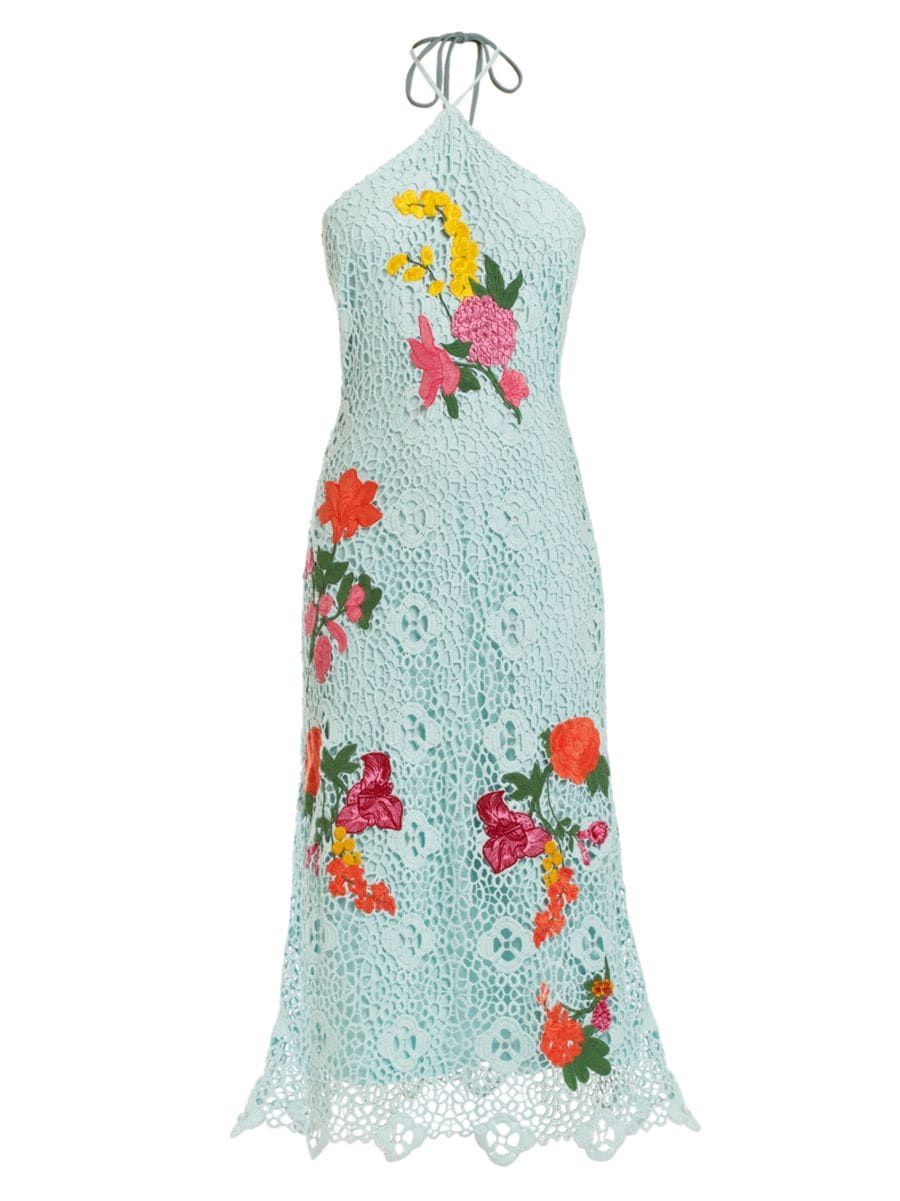 Maria Crocheted Cotton Midi-Dress | Saks Fifth Avenue