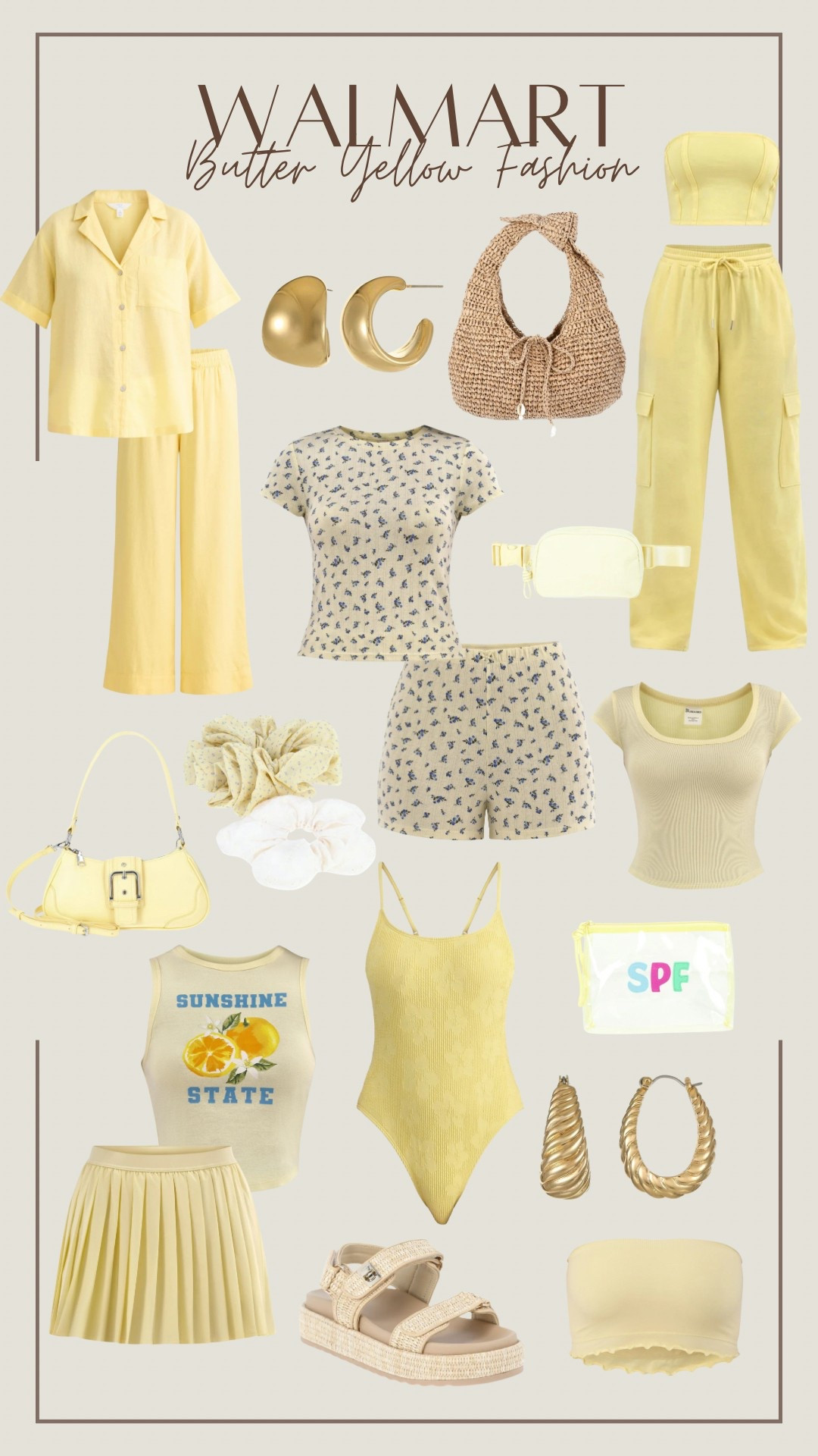 Butter yellow is all the rave right now and Walmart has some cute options!! 🤍💛