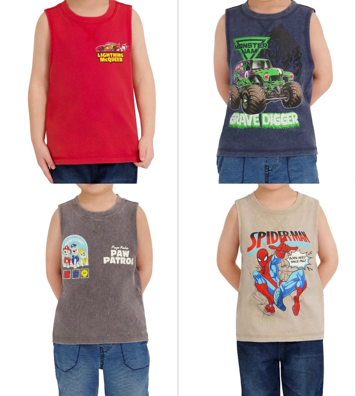How perfect are these toddler boy character tank tops? Less than $6! They have graphics on the front and back and they are all the little boy faves. I for sure have to grab one of each for mine ⬇️

#LTKKids #LTKmomlife