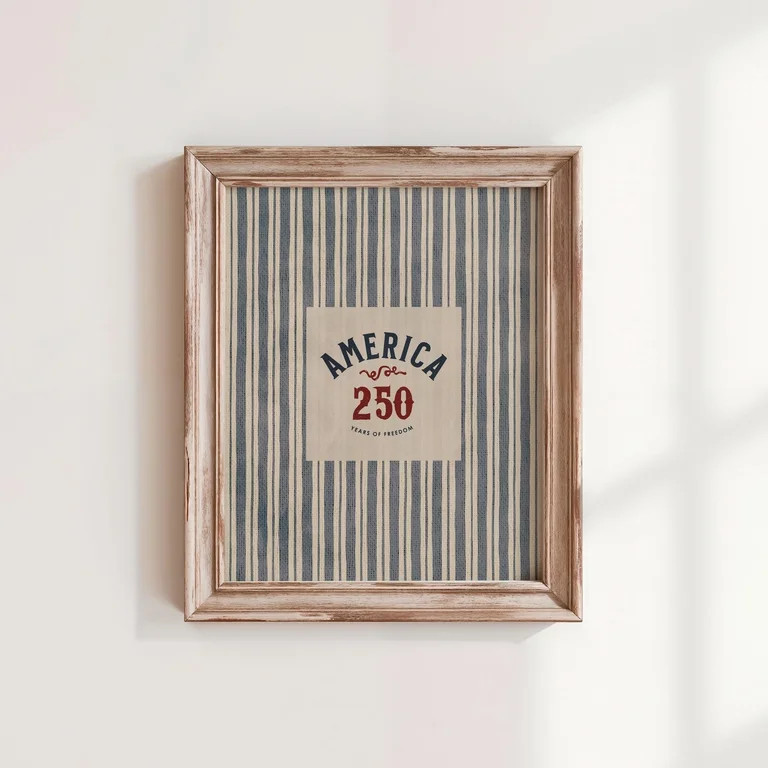 America 250 Years Printable 4th of July Patriotic Print Wall Art Vintage USA Wall Art, No Frame | Walmart (US)
