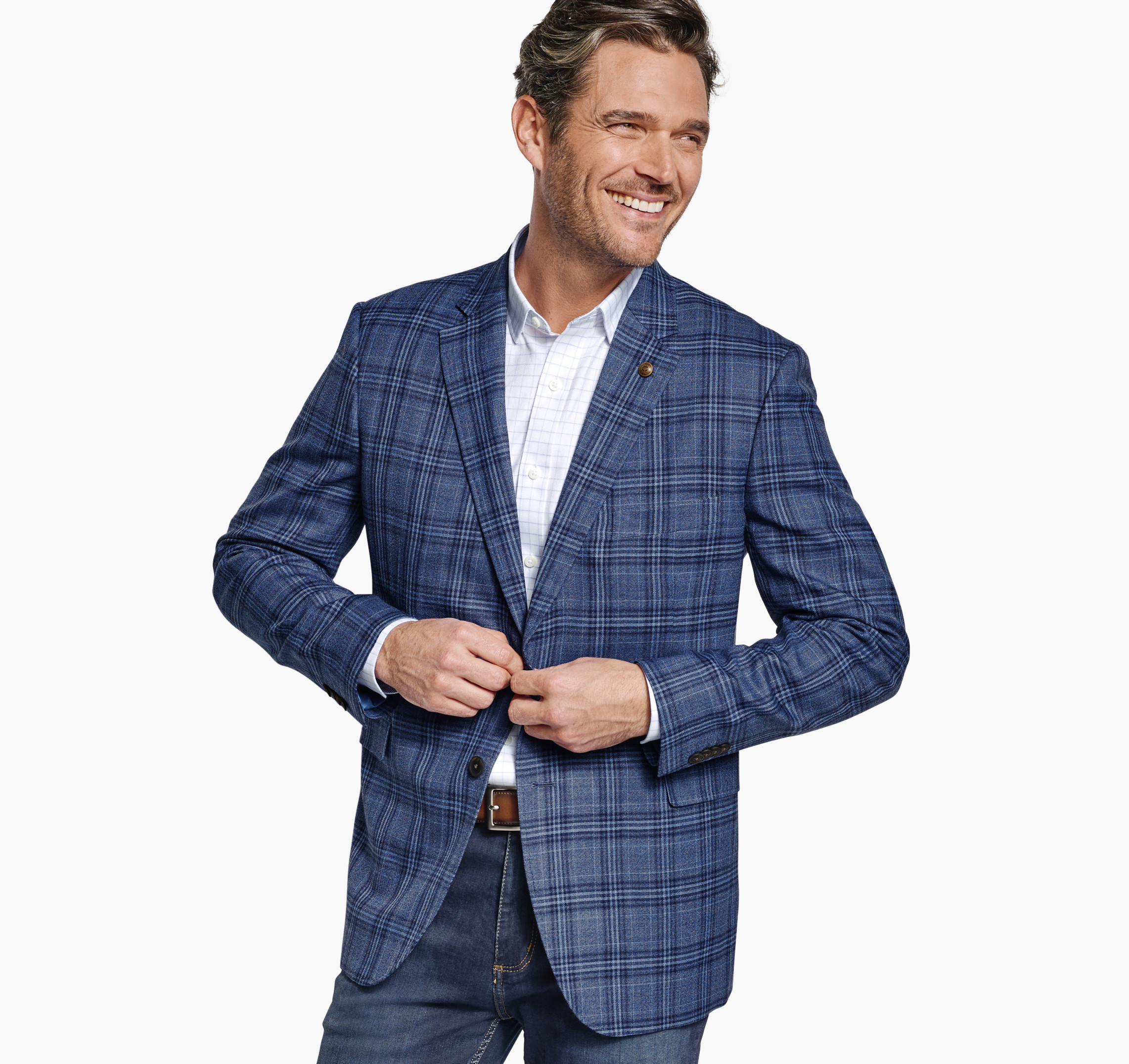 Small Glen Plaid Blazer | Johnston & Murphy