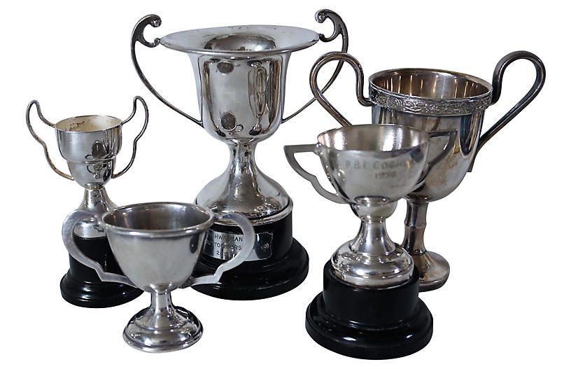Assorted Silver-Plate Trophies, S/5 | One Kings Lane