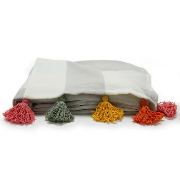 Rainbow Pom Decorative Throw by Drew Barrymore Flower Home | Walmart (US)