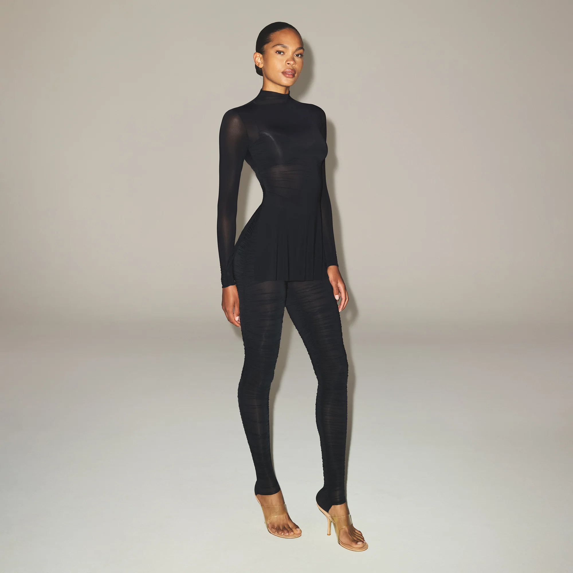 SKIMS Mock Neck Tunic | Black | 4XL | Milky Sheer | SKIMS (US)