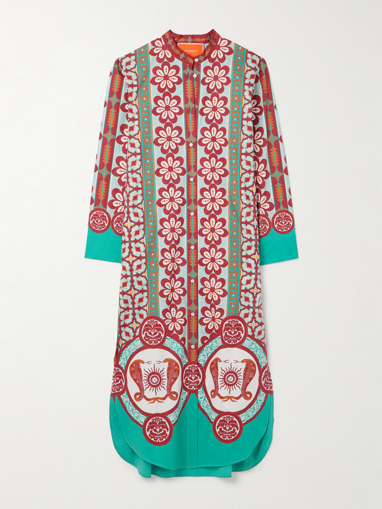 La DoubleJ - Sundowner Floral-print Cotton-poplin Midi Shirt Dress - Multi | NET-A-PORTER (US)