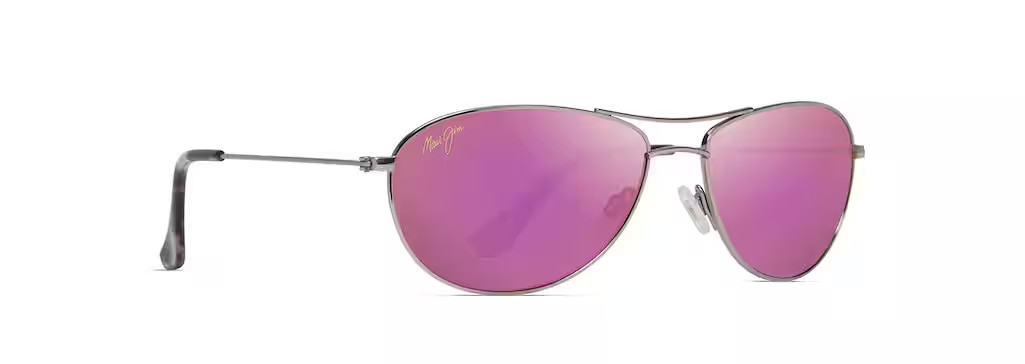 Maui Jim Baby Beach Aviator Polarized Sunglasses | Rose Gold Frames with MAUI Sunrise Lenses | Maui Jim