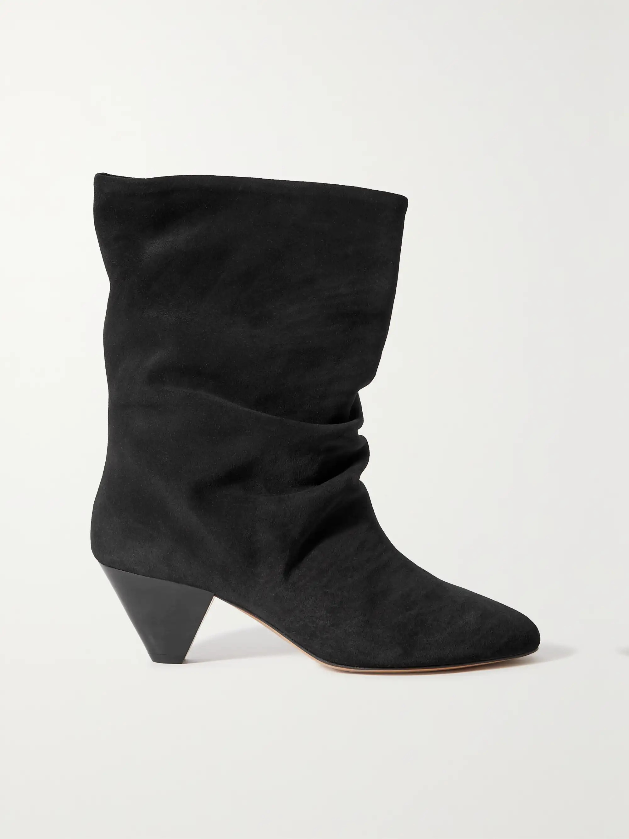 Reachi gathered suede ankle boots | NET-A-PORTER (US)