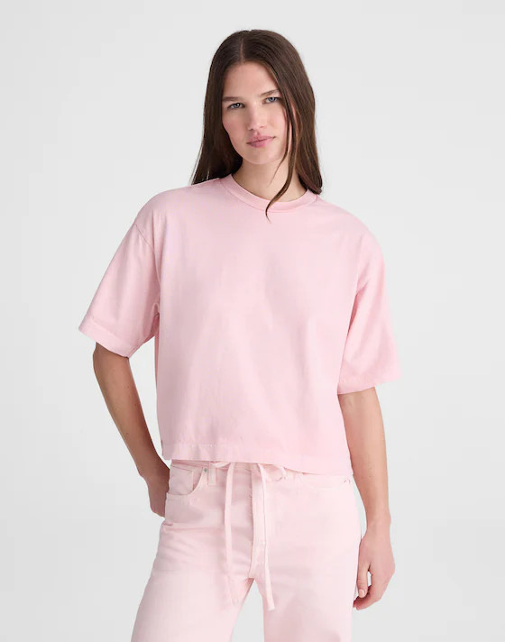Madewell x Shopbop Boxy Crop Tee in Allday Jersey | Madewell