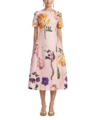 Caroline Short Sleeve Midi Dress | Bloomingdale's (US)
