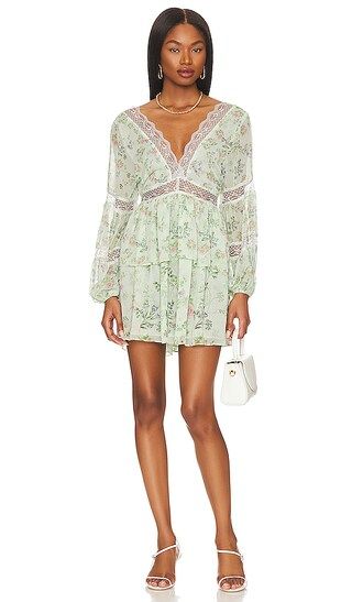 Sia Mini Dress in Sage Botanica Mix | Revolve Clothing (Global)