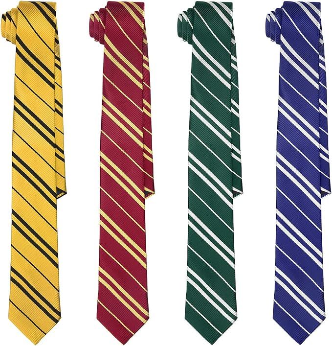 Amazon.com: HDE Cosplay Ties for Wizard School Harry Halloween Costume Neck Tie (Set of 4) : Clot... | Amazon (US)
