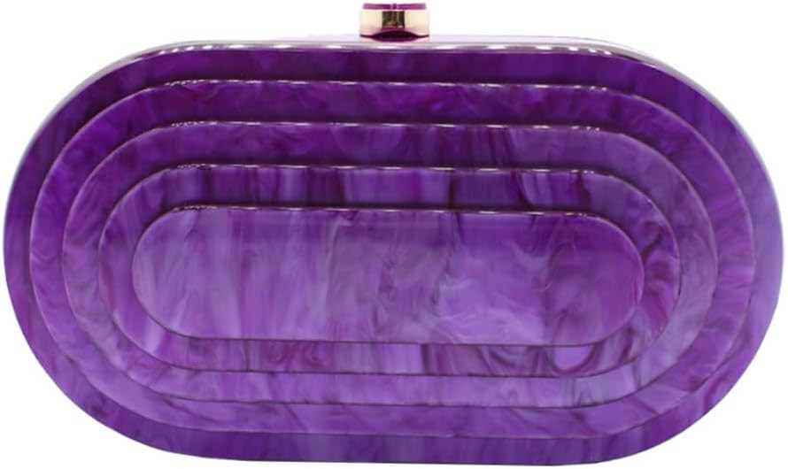 Acrylic Evening Clutch Bag for Women Shell Shape Shoulder Crossbody Bag Glitter Marble Purse Hand... | Amazon (US)