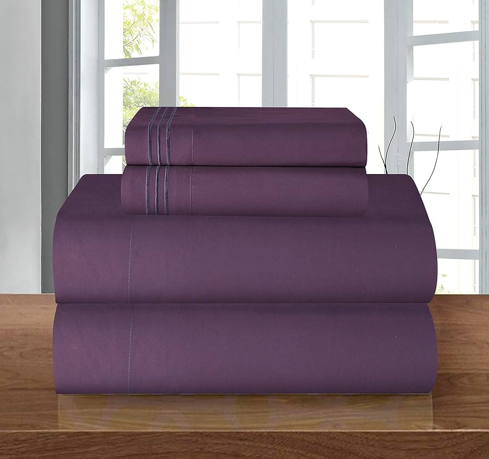 Luxurious Soft 1500 Thread Count Egyptian Quality 4-Piece Bed Sheet Set Wrinkle and Fade Resistan... | Amazon (US)