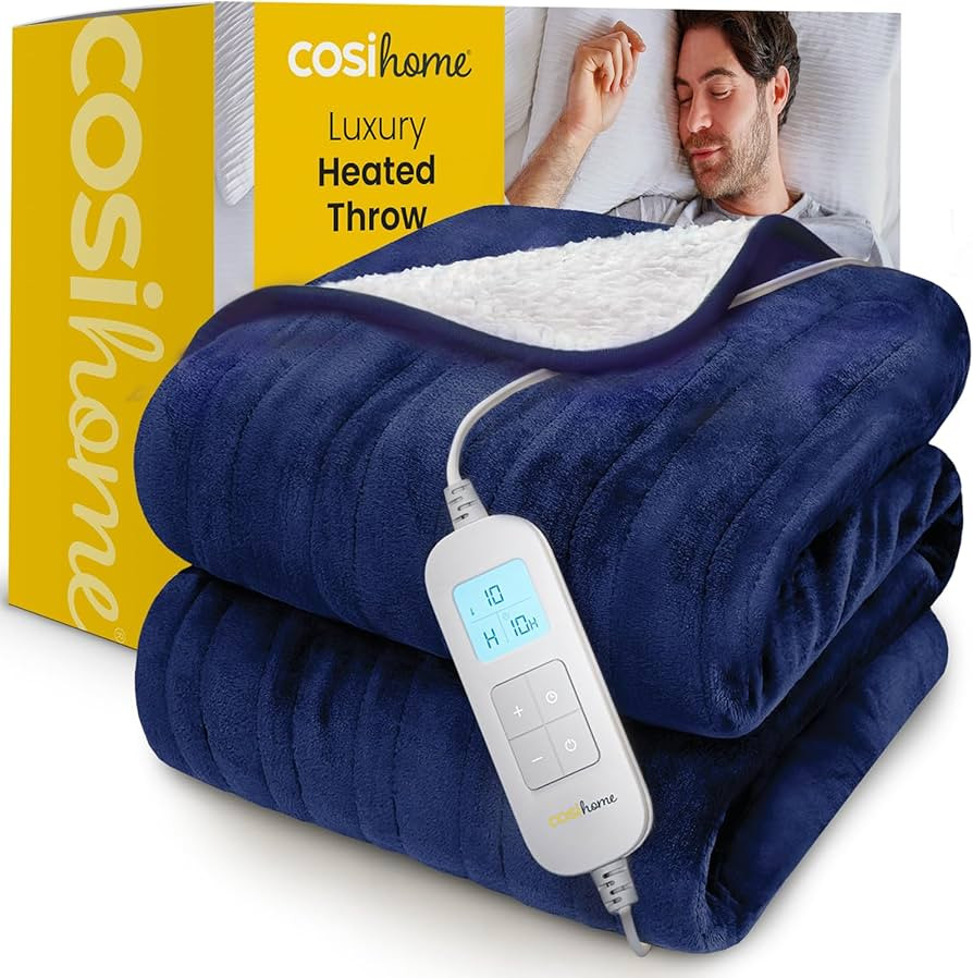 Cosi Home® Luxury Heated Throw - Electric Blanket - Extra Large Heated Blanket, Machine Washable... | Amazon (UK)
