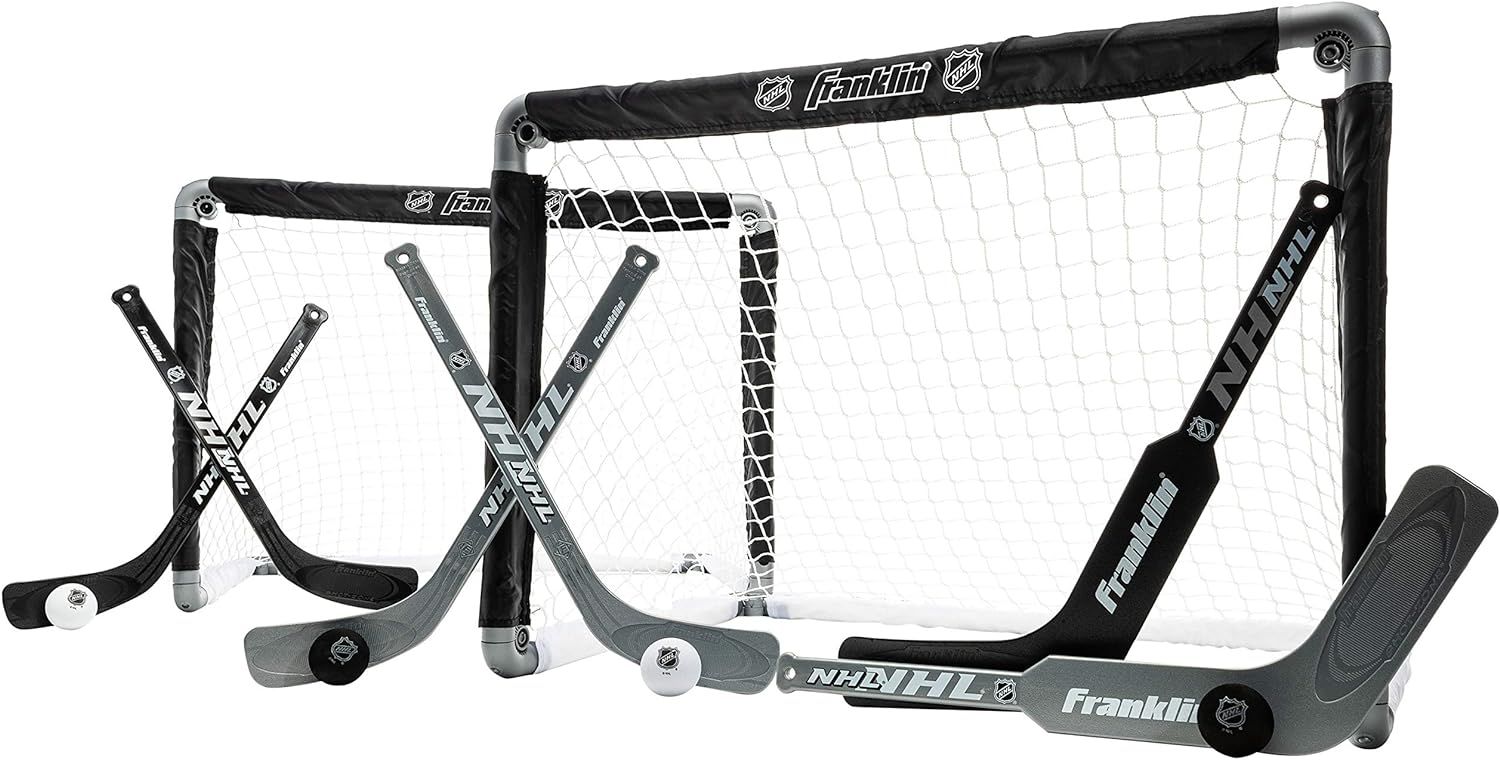 Franklin Sports NHL Mini Hockey Goal Set of 2 - Black/White, Red | Amazon (US)
