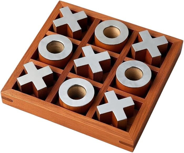 T one wooden Tic Tac Toe Game | board games for adults | Table Top Living Room Decor Fun family G... | Amazon (US)
