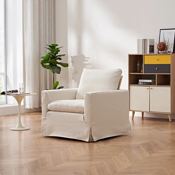 Modern Accent Swivel Chair with Loose Cover for Living Room | Wayfair North America