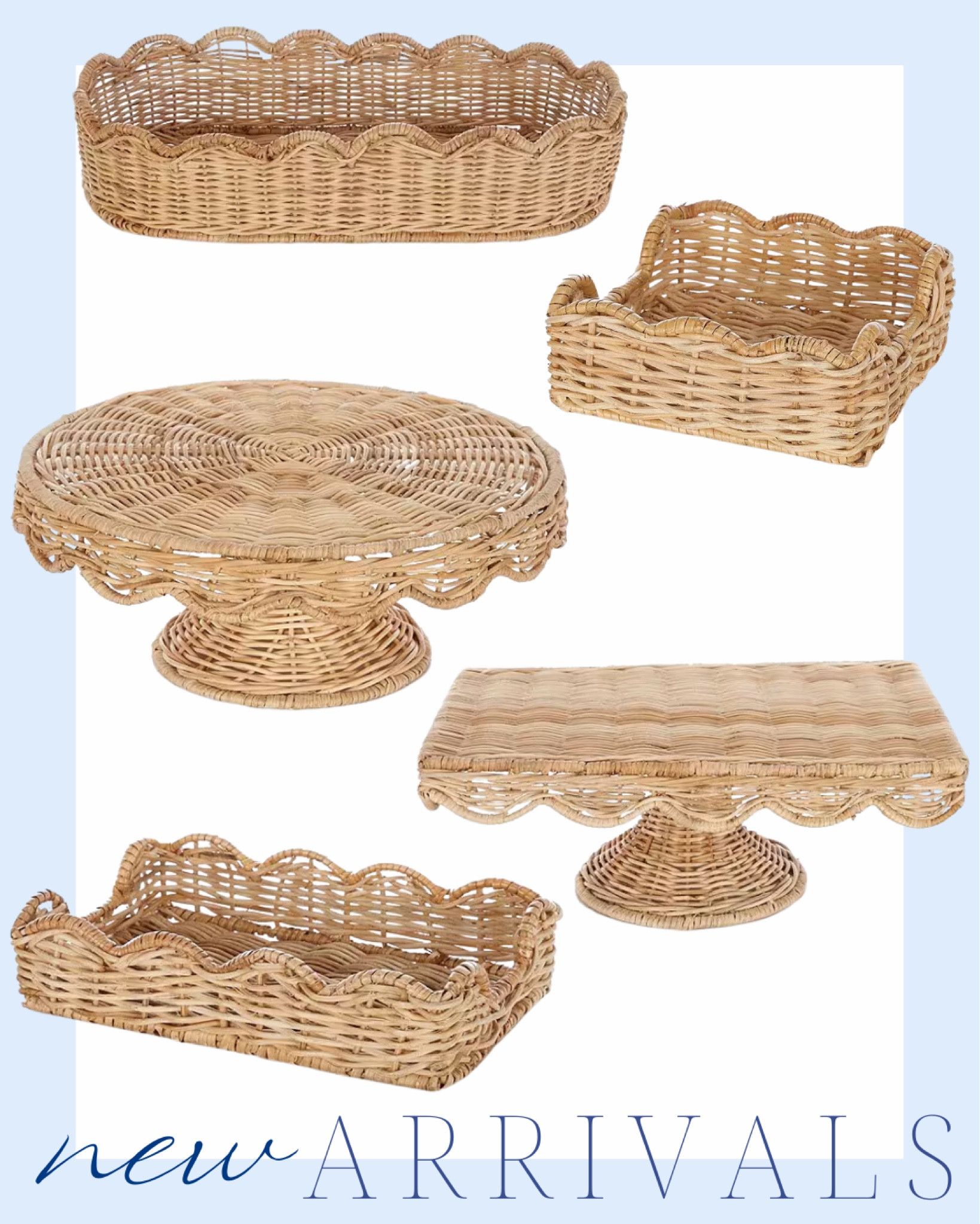 scalloped basket, scalloped wicker, scalloped rattan, new arrivals, scalloped cake plate, platter, spring entertaininggrandmillennial home decor | coastal home decor | classic home decor | southern living | southern home

#LTKhome #LTKfindsunder100 #LTKfindsunder50