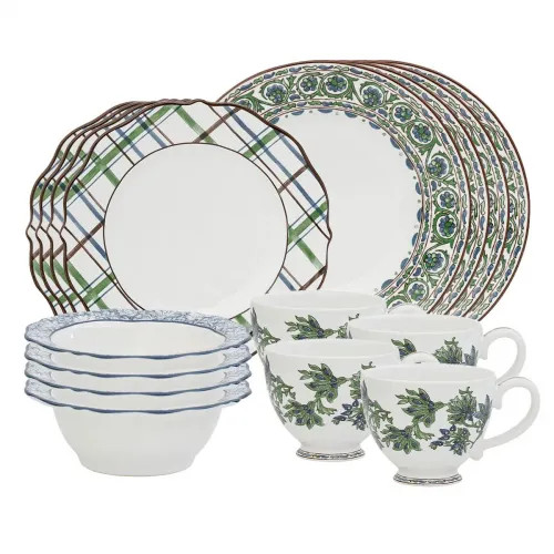 Veronica Beard Bohemian Vine 16pc Set 17.5"L, 11"W, 6.25"H | Gracious Style