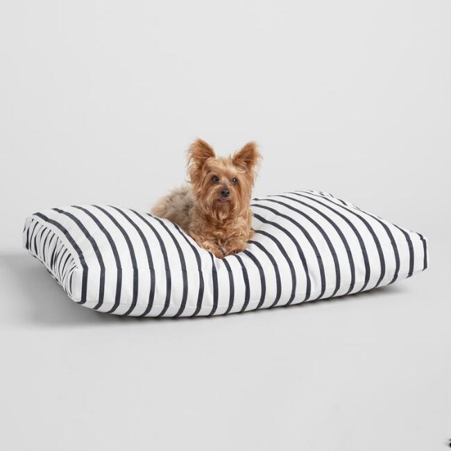 Sunbrella Indigo Lido Stripe Indoor Outdoor Dog Bed
							var ensTmplname="Sunbrella Indigo Lido... | World Market