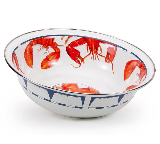 Lobster Enamel Serving Bowl | Pottery Barn (US)